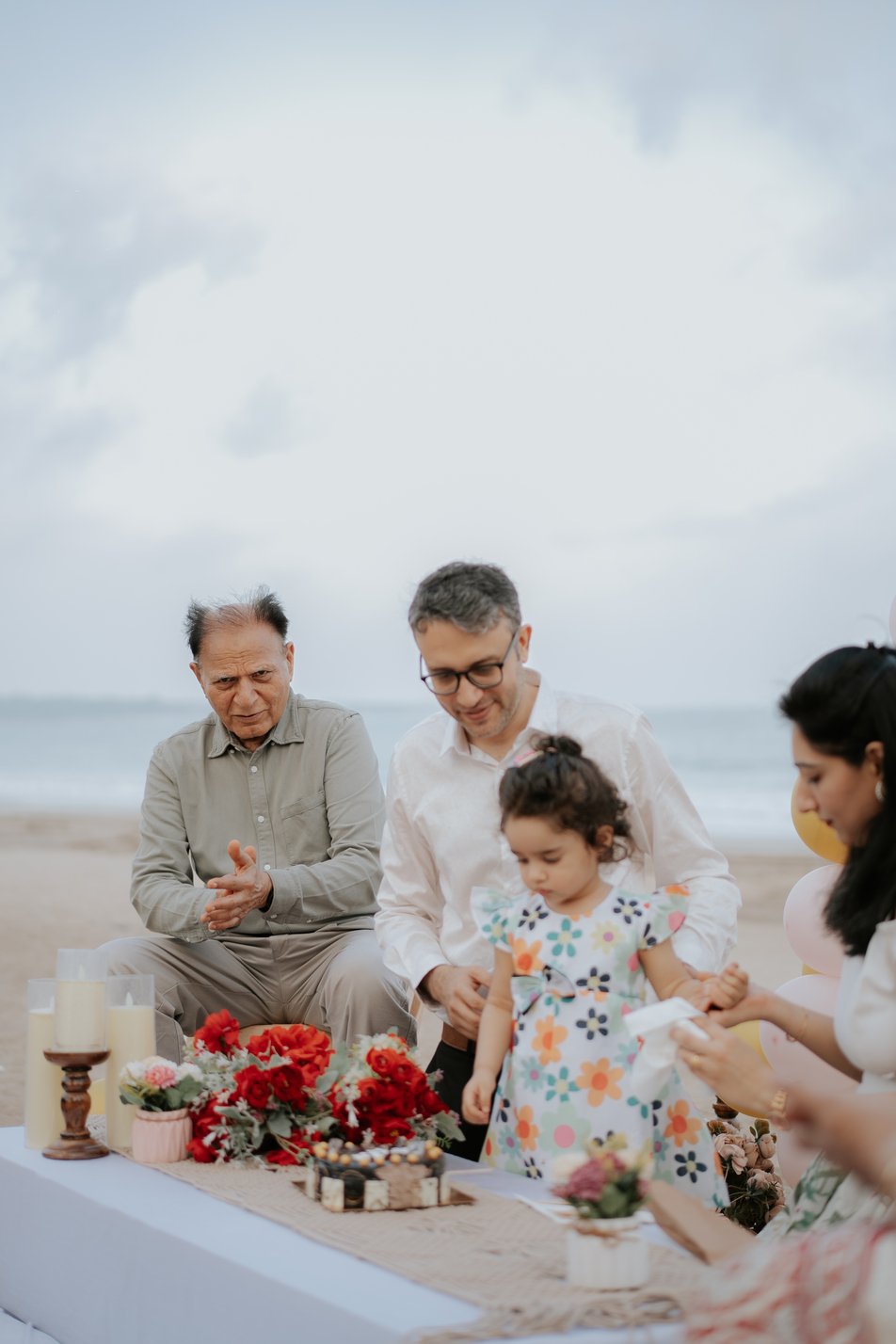 Beach celebration setup in Diu
